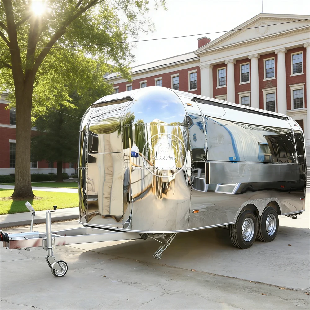 

Мобильный фудтрак для барбекю на заказ, коммерческий фургон-прицеп для фастфуда с полностью оборудованной кухней