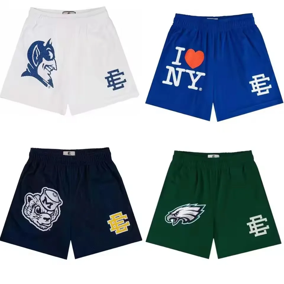 

2025 New Summer Eric Emanuel EE Basic Mesh Short Classic Floral Printed Gym Shorts Men's Basketball Sports Casual shorts