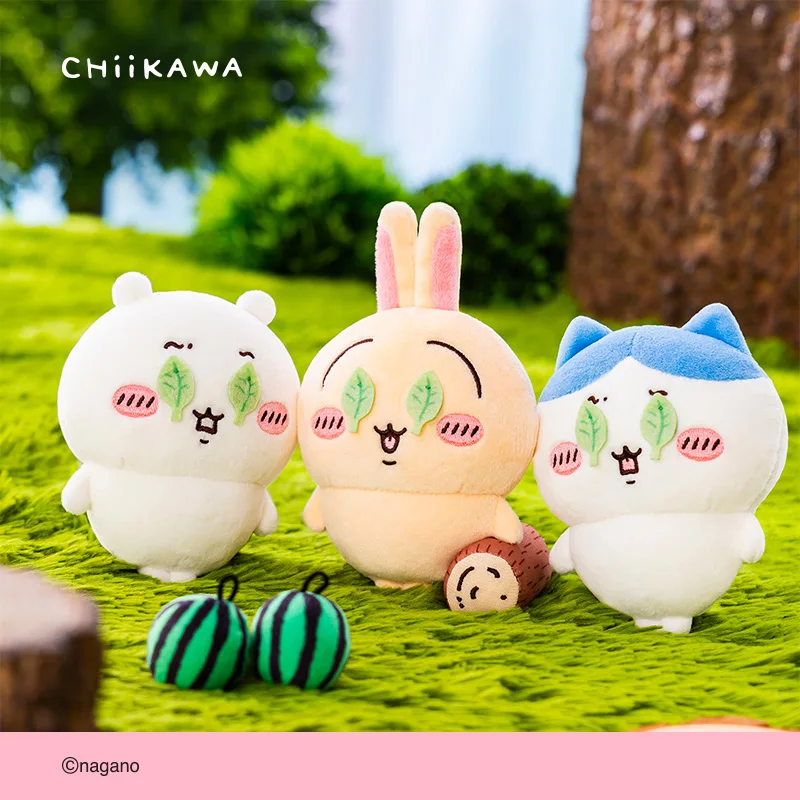 

Chiikawa Plush Keychain - Splitting Watermelon Series - Cute Kawaii Japanese Anime Character Key Ring Charm