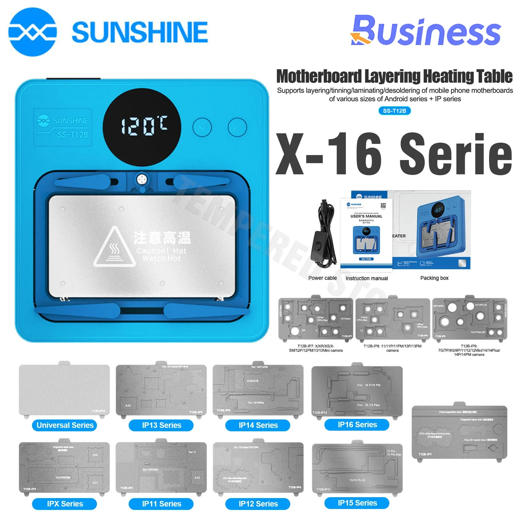 

SUNSHINE SST12B Smart Heating Separator for IPhone X-16PM Motherboard Face ID Repair Soldering Template Welding Workstation Tool