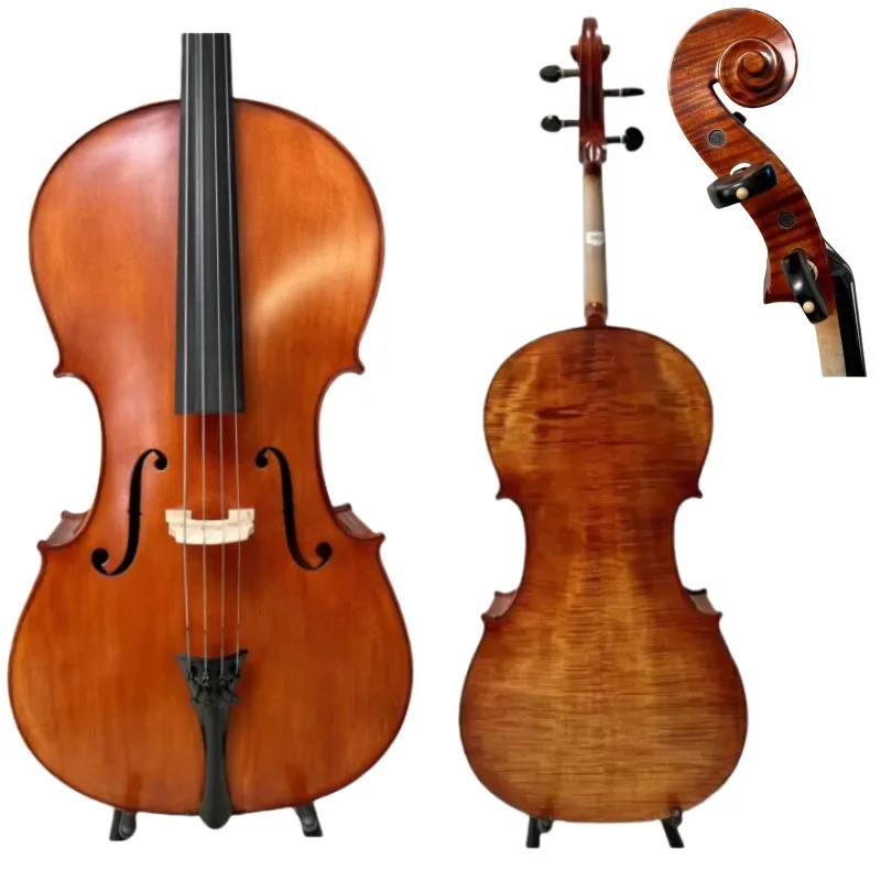 

100% Hand Made Copy Stradivari style Cello 4/4 Old spruce , with Bag, Bow#15813