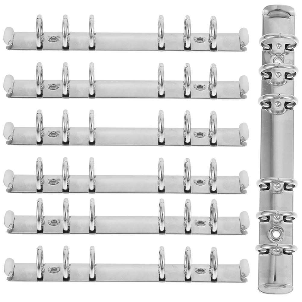 7 قطعة آلية الموثق المعدنية 6 حلقة A6 دفتر أوراق فضفاضة إدراج استبدال مخطط مجلد الموثق خواتم DIY بها بنفسك اكسسوارات #4