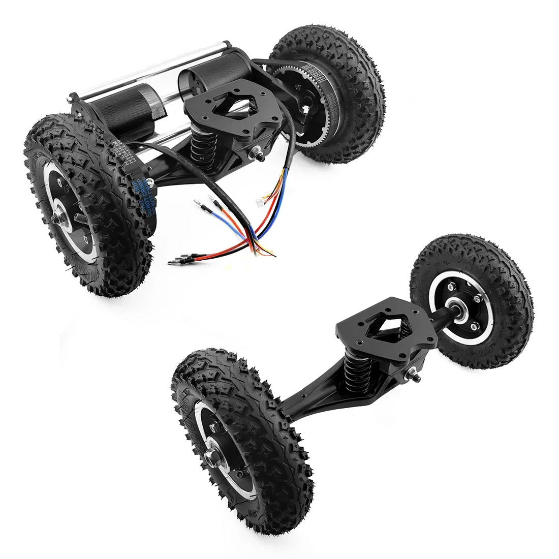 Dual 1650w Brushless DC motor kit belt drive off road electric skateboard prices With 8 inch Pneumatic Wheel