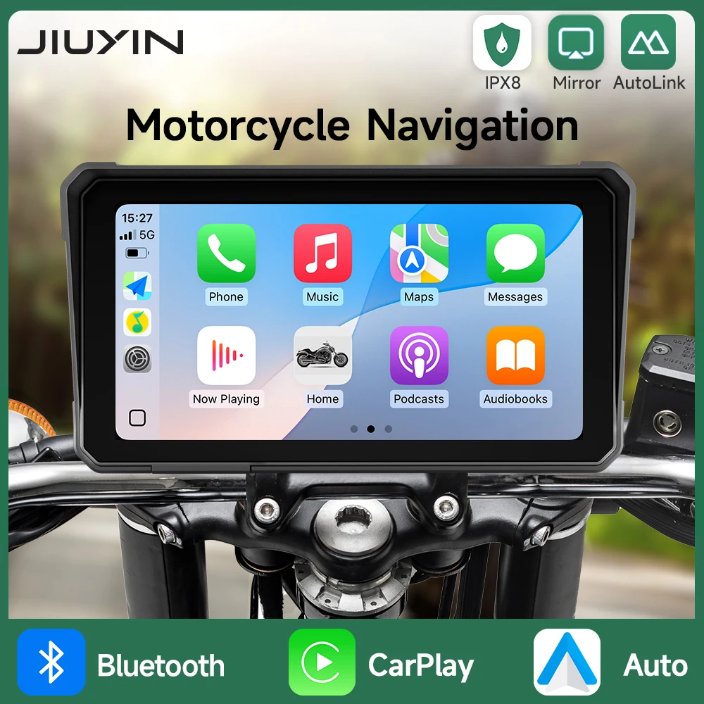 

6 inch IPX8 Carplay Motorcycle DVR Navigation GPS Wireless CarPlay Android Auto Airplay Display Screen Portable Moto Monitor