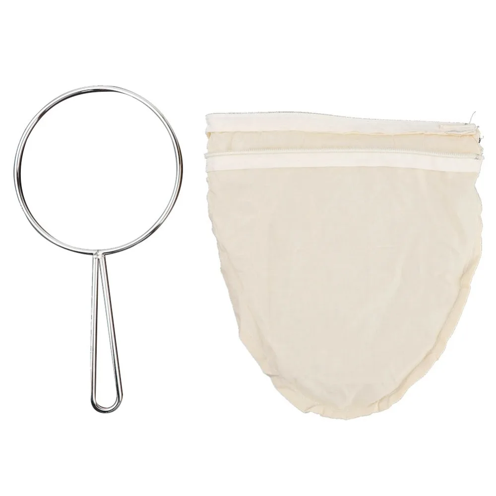 Cheesecloth Tea Bag Strainer Zipper Closure Cotton Food Strainer Reusable Stainless Steel Filter Bags Milk/Oil/Cheese Making