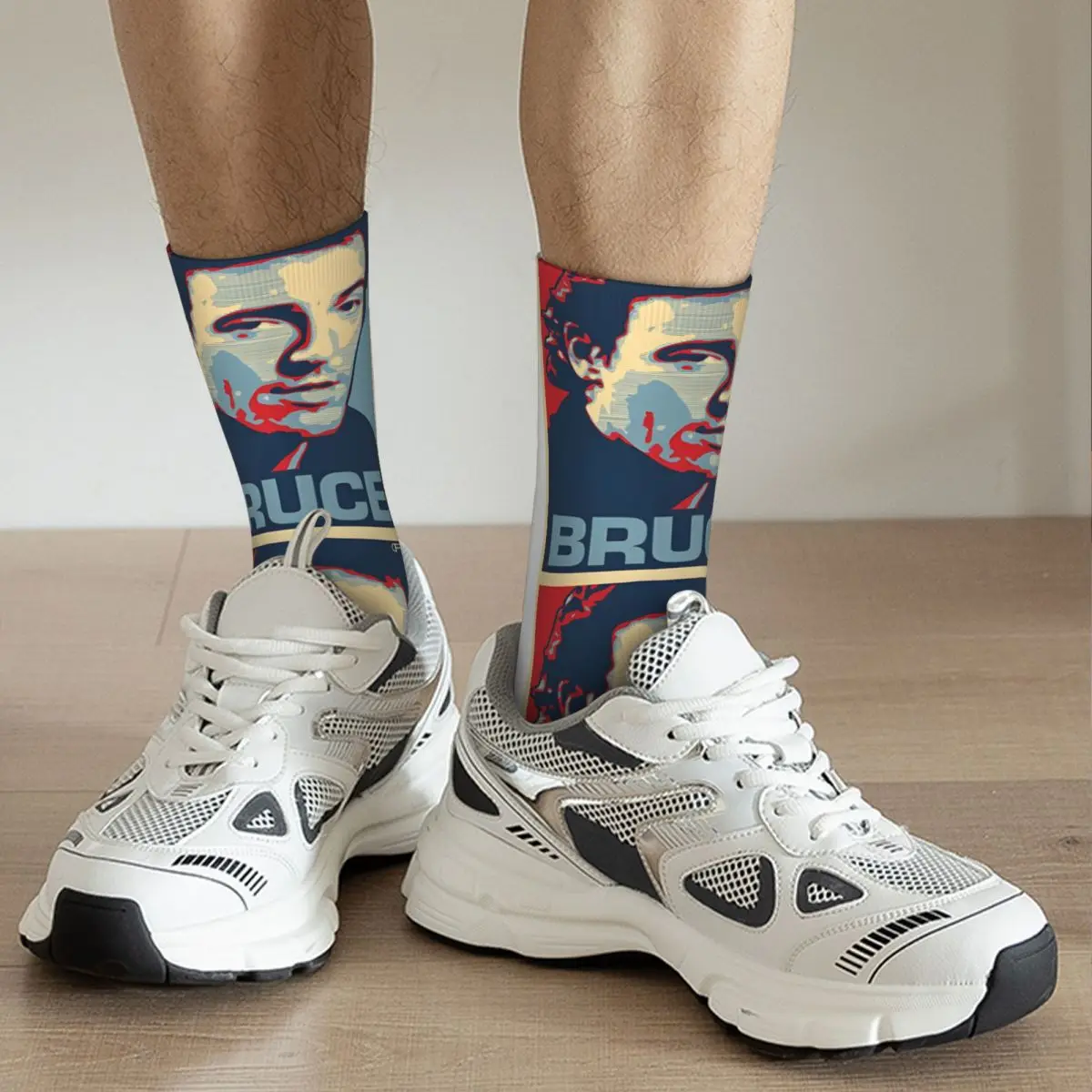 Hip Hop Retro die Männer verrückte Socken Unisex Bruce Springsteen Street Style nahtlos gedruckt lustige Neuheit glücklich Crew Socken Jungen Geschenk