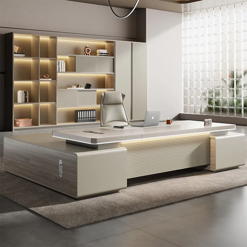 Strong White Executive Desk Storage Minimalist Large Wooden Cheap Office Desks Modern Luxury Mesa De Escritorio Office Furniture