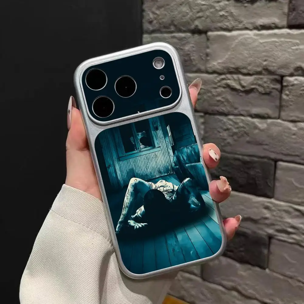 Grudge Kayako JU-ON Phone Case for iPhone 18 17 16 15 14 13 12 11 Pro Max Plus Lambskin Leather Texture Cover