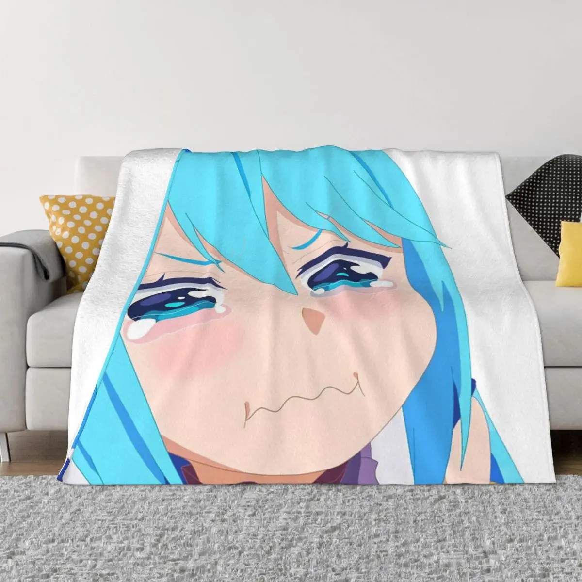 Konosuba - Sad Aqua coperta copriletto sul letto coperta da letto per ragazza coperta estetica per bambini