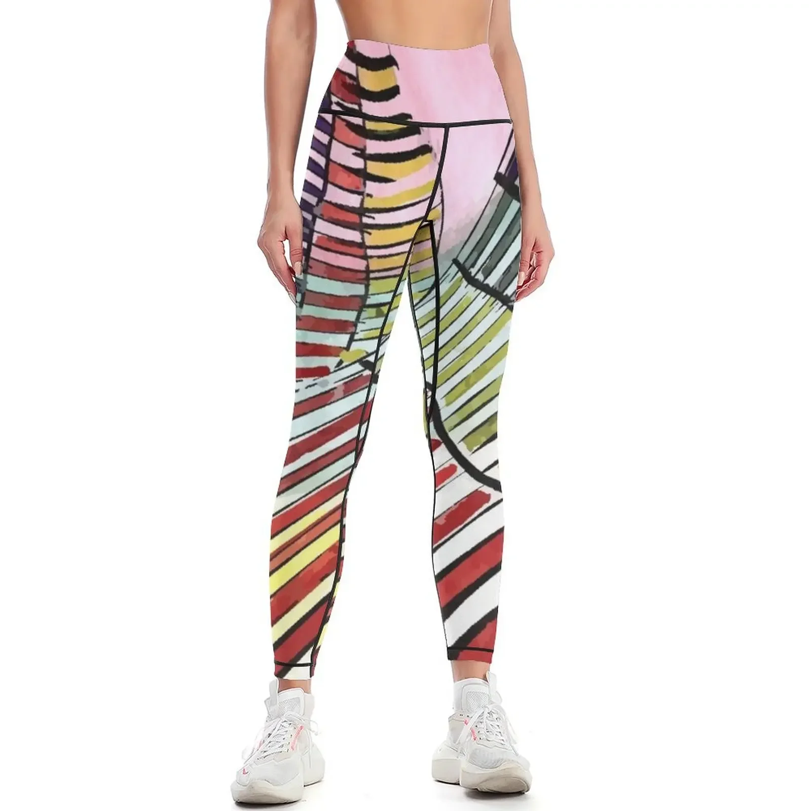 

Abstract Windsurfer Leggings gym pants Women's gym joggers for sports for push up Womens Leggings