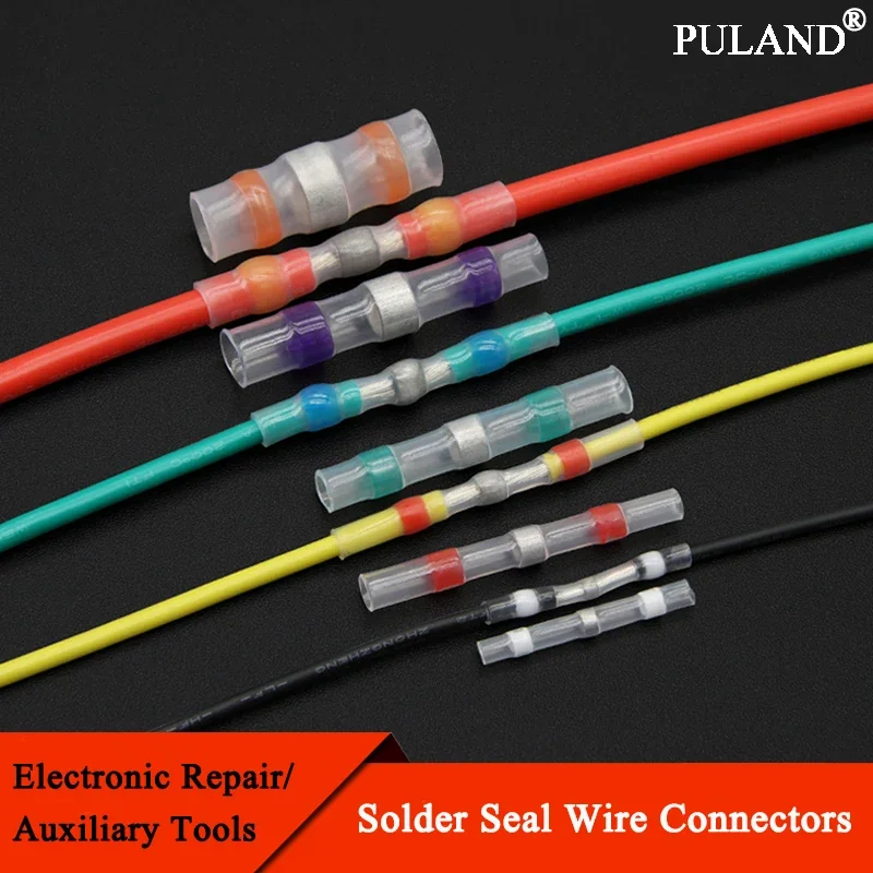 Solder Seal Wire Connectors Waterproof 3:1 Heat Shrink Insulated Electrical Butt Splice Wire Terminals