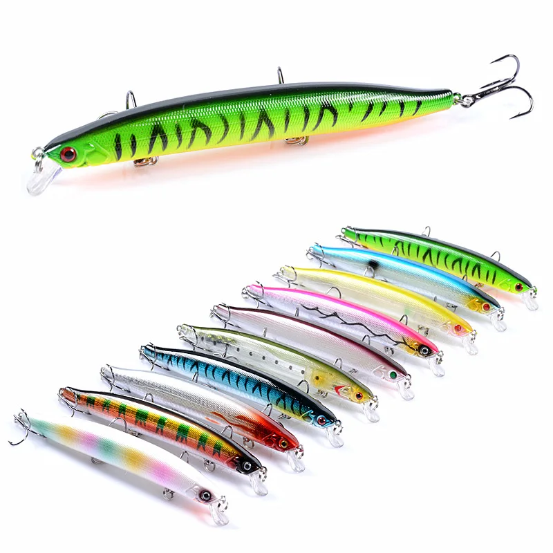 13.9cm/19.7g Slow-sinking Luya Fishing Bait Minnow Long Throw Noise Bead  Mouth Bass Artificial Bait Bionic Hard Bait