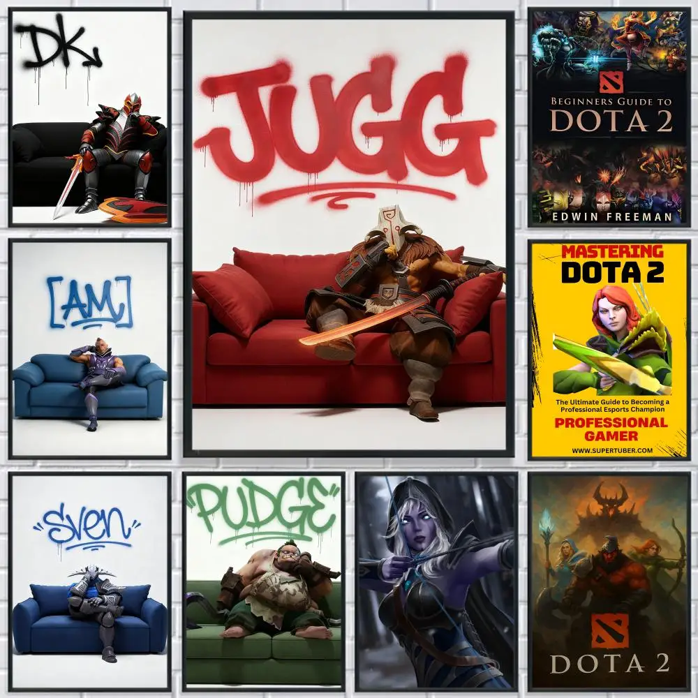 

D-Dota 2 Hot Game Classic Poster HD Print Personalized Canvas Wall Mural Art Poster Photos for Living Room Home Decor Durable