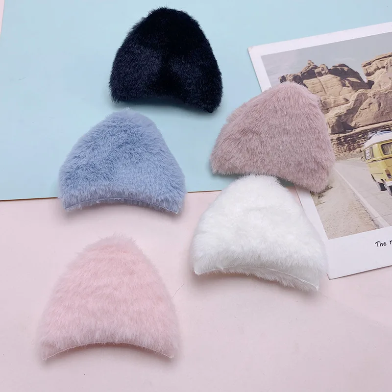 Double-Sided Rabbit Ear Padded Cloth Appliques, DIY Hat Clothes, Sewing Supplies, Headwear Decoratationg Patches, 30Pcs/ Lot