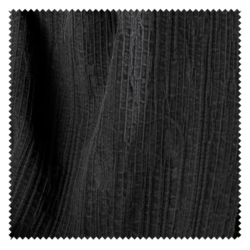 Fabric Wide150cmx50cm Pure Cotton Black Strip Three-Dimensional Texture Soft DIY Hand-Stitched Trench Coat AutumnWinter Clothing