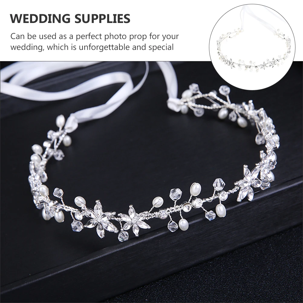 

Rhinestone Flower Belt Decorative Waist Belts Adjustable Ribbon for Wedding Banquet Prom Dress Accessories Bride