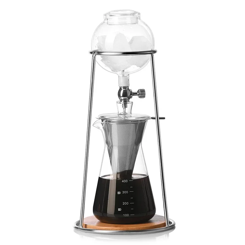 

Подставка для капельного кофеварки со льдом, капельный фильтр, набор кастрюль для холодного приготовления чая с льдом, боросиликатное стекло, кофейная посуда для ручного заваривания