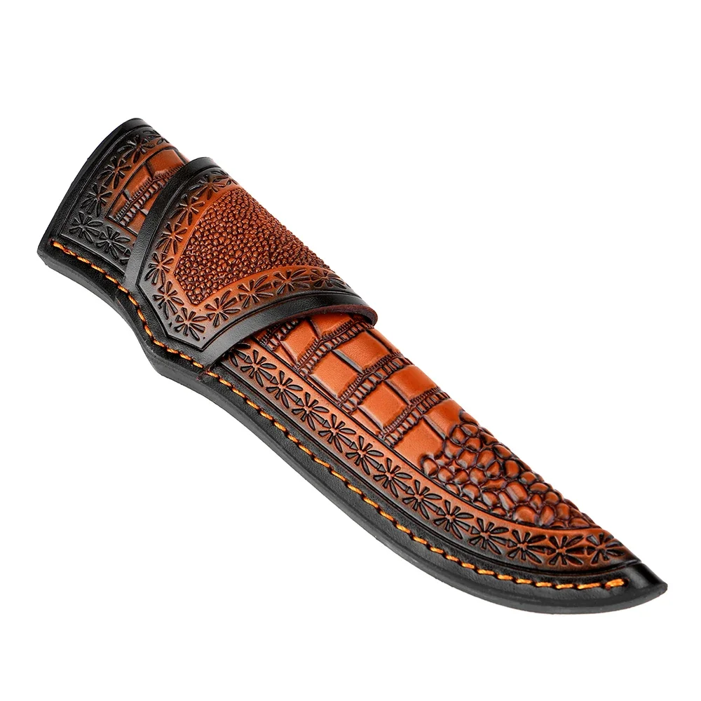 

Brown Portable Knife Scabbard for Boning knives, Luxury Leather Sheath, Fixed Blade Straight Knife Leather Sheath Scabbard Pouch