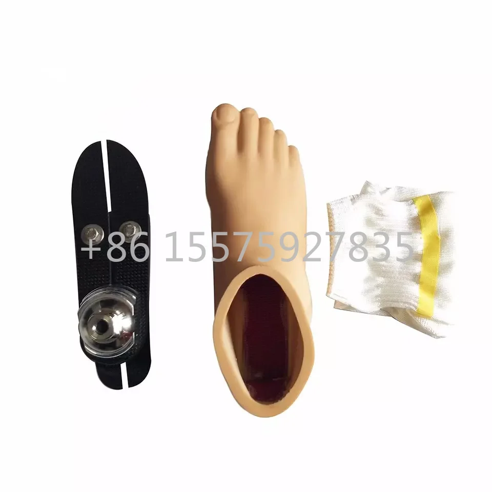 Prosthetic Leg for Sale of Carbon Fiber Prosthetic Foot Polyurethane Beige fixer Artificial Prosthesis