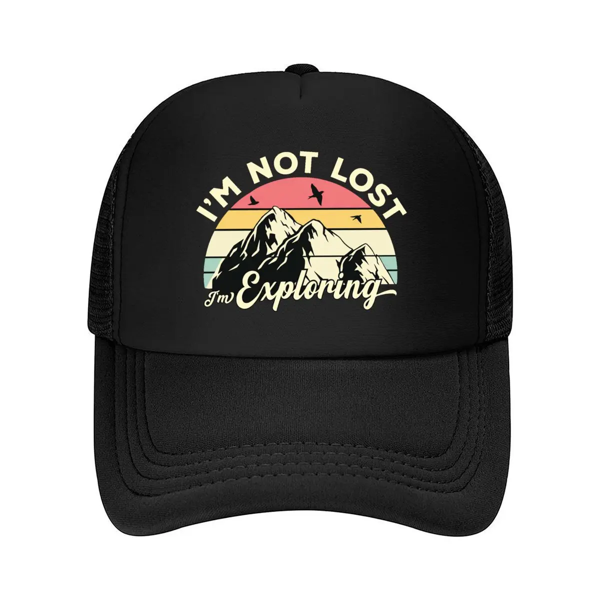 Vintage Mountain Exploring Outdoor Hiking Mesh Baseball Cap Hip Hop