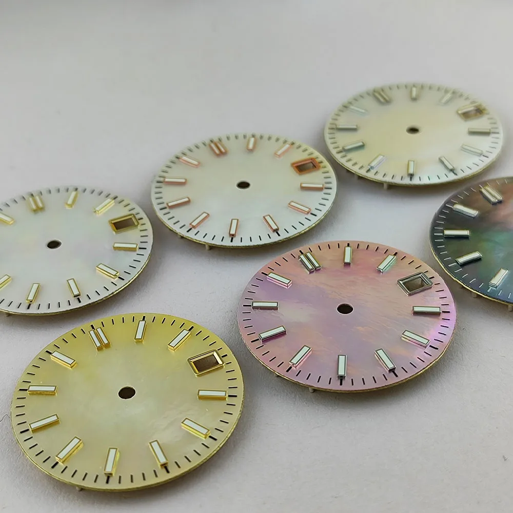 Циферблат NH35 с индивидуальным логотипом, подходящий для корпуса механизма NH35, аксессуары для часов C3, циферблат 28,5 мм
