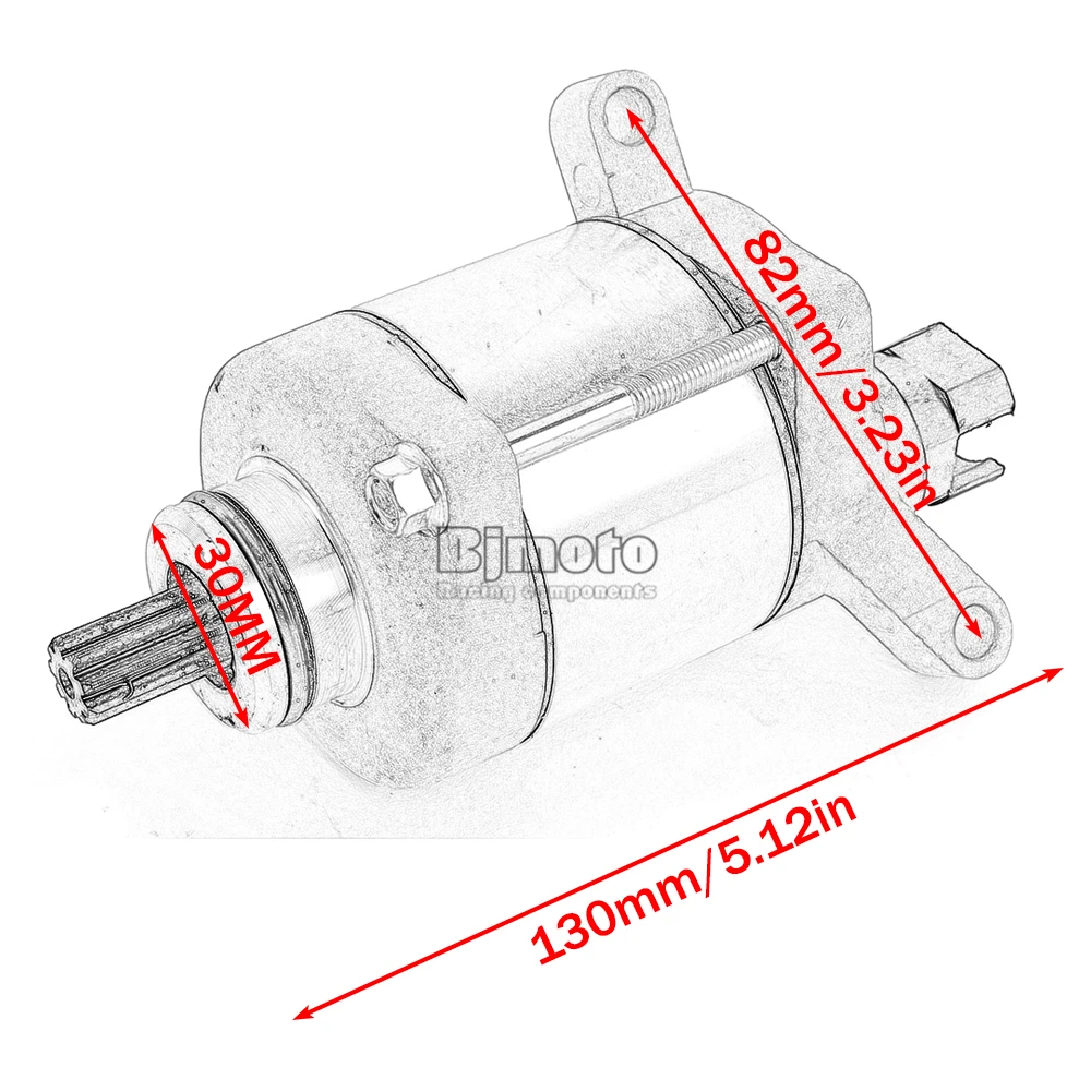 Für K&TM 250 300 EXC SX EXC XC-W Anlasser EC250 EC300 EX250 MC300 TX300 TE300 TC250 für Benelli BN250 TRK251 ABS 4T – Detail 8