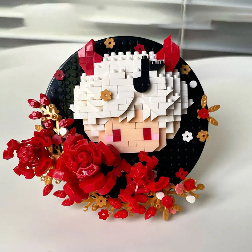 Love and Deepspace Badge Display Stand, Zayne Rafayel Sylus Xavier Mosaic Building Block Display Stand, Goods Decor Girl Gift