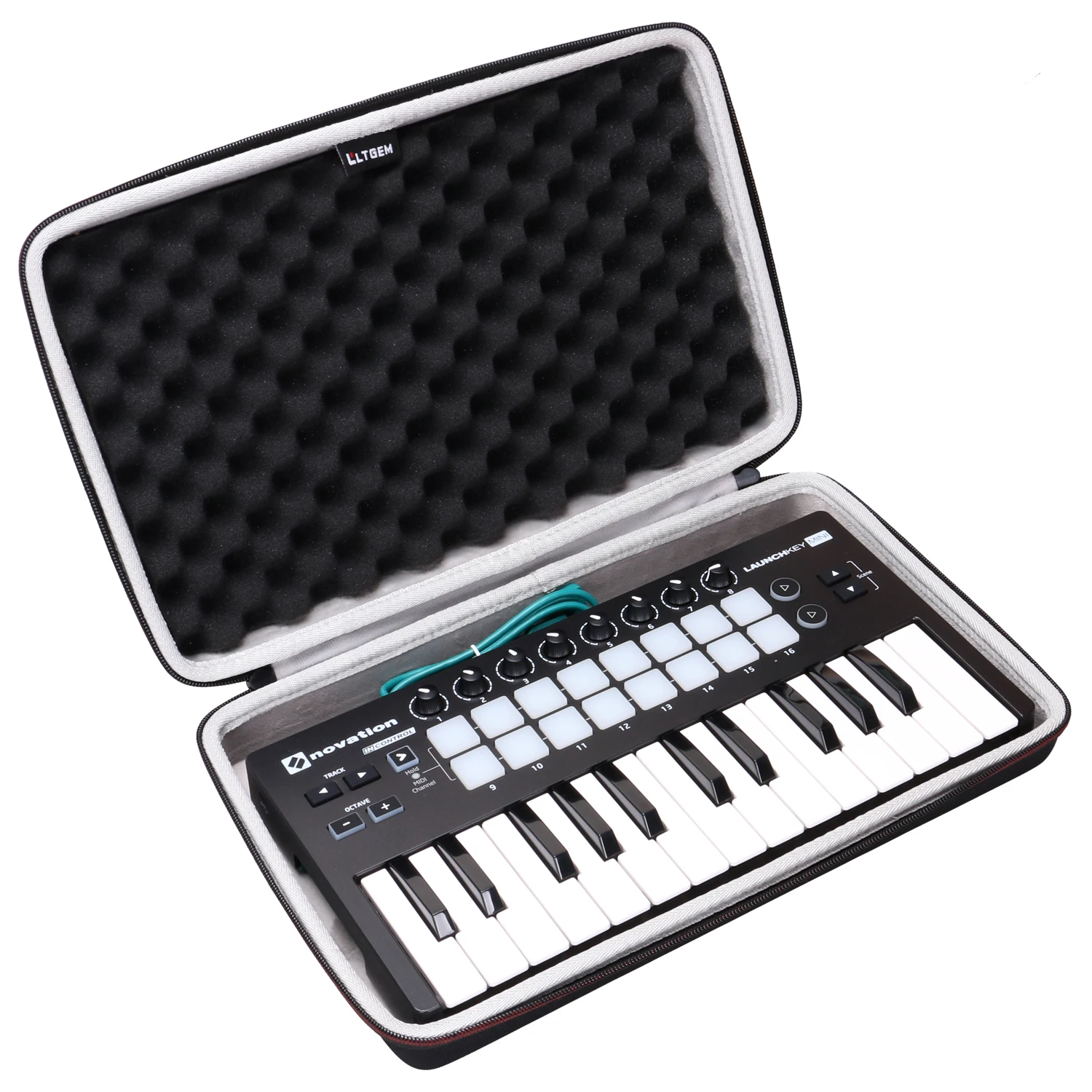 LTGEM EVA Hard Case for Novation Launchkey Mini MK2 Keyboard Controller Travel Carrying Storage Bag for Launchkey Mini MK2