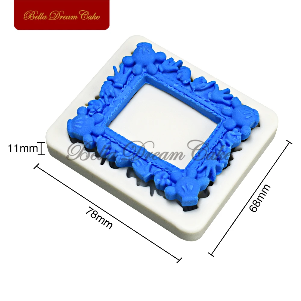 3D Cartoon Gesture Frame Design Silicone Mold Fondant Chocolate Mould DIY Clay Model Cake Decorating Tools Kitchen Bakeware