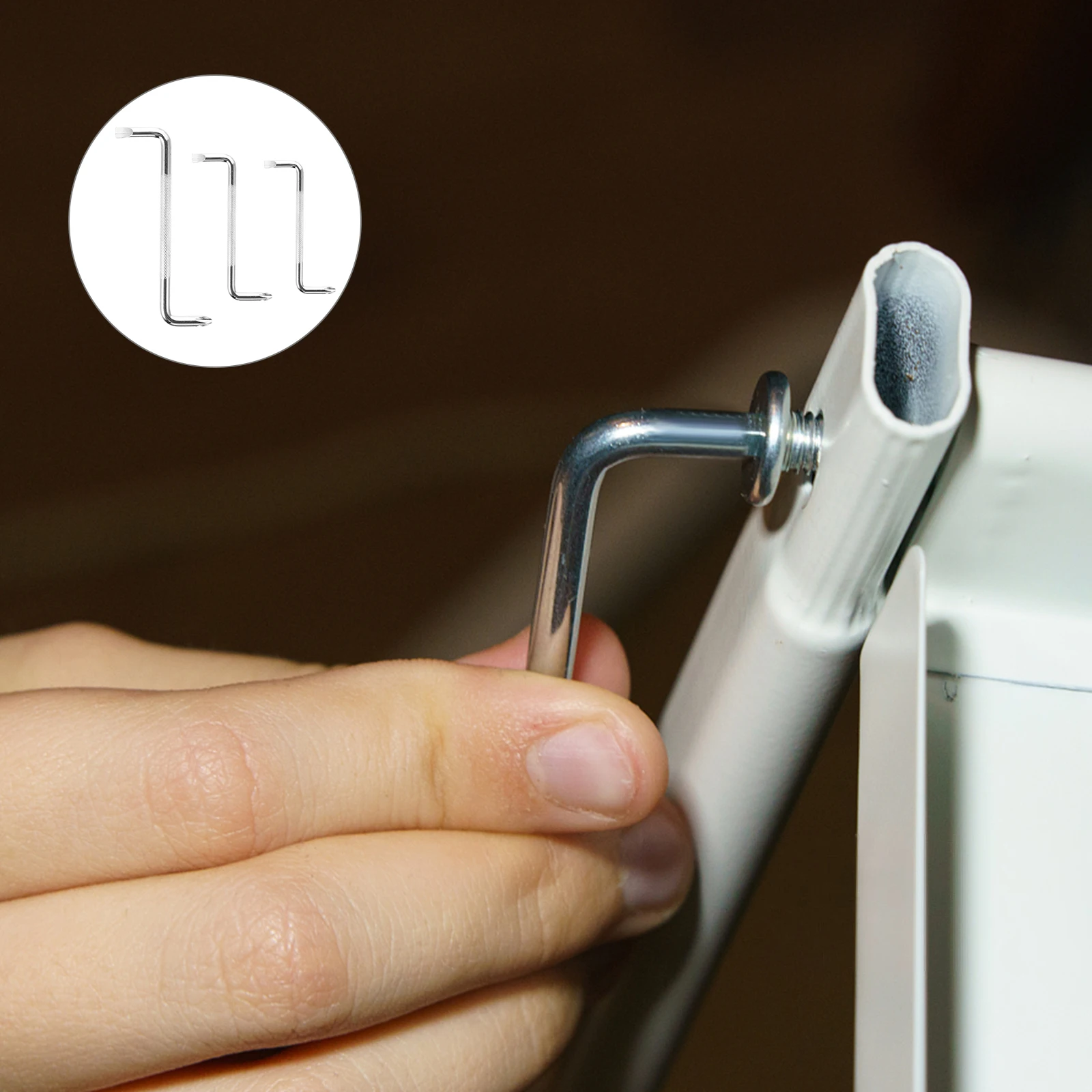 

3 pcs Offset Screwdriver Set Z-Type 90 Degree Double Head Steel Shaft Knurled Handle Right Angle Tool For Tight Spaces