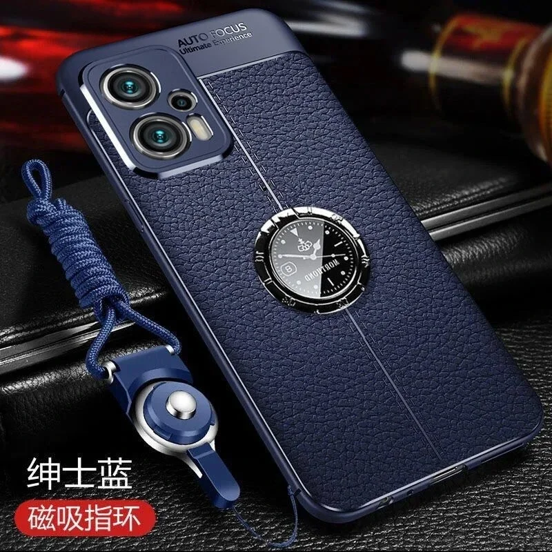 

Magnetic Case For Xiaomi Poco F5 Pro X5 X4 GT Holder Ring Phone Back Cover Luxury TPU Soft Silicone Protection Shockproof Bumper