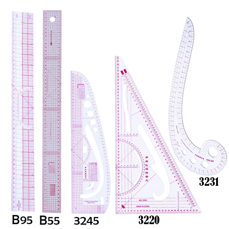 

Sewing Ruler Tailor Ruler Curve Ruler Double Side Metric Rulers Plastic for Fabric Patchwork Cloth Cutting Sewing Accessories