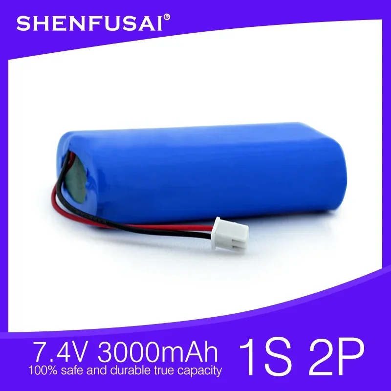 1S2P 3.7V, 18650,3000mAh rechargeable lithium battery, speaker protection board+XH-2P plug