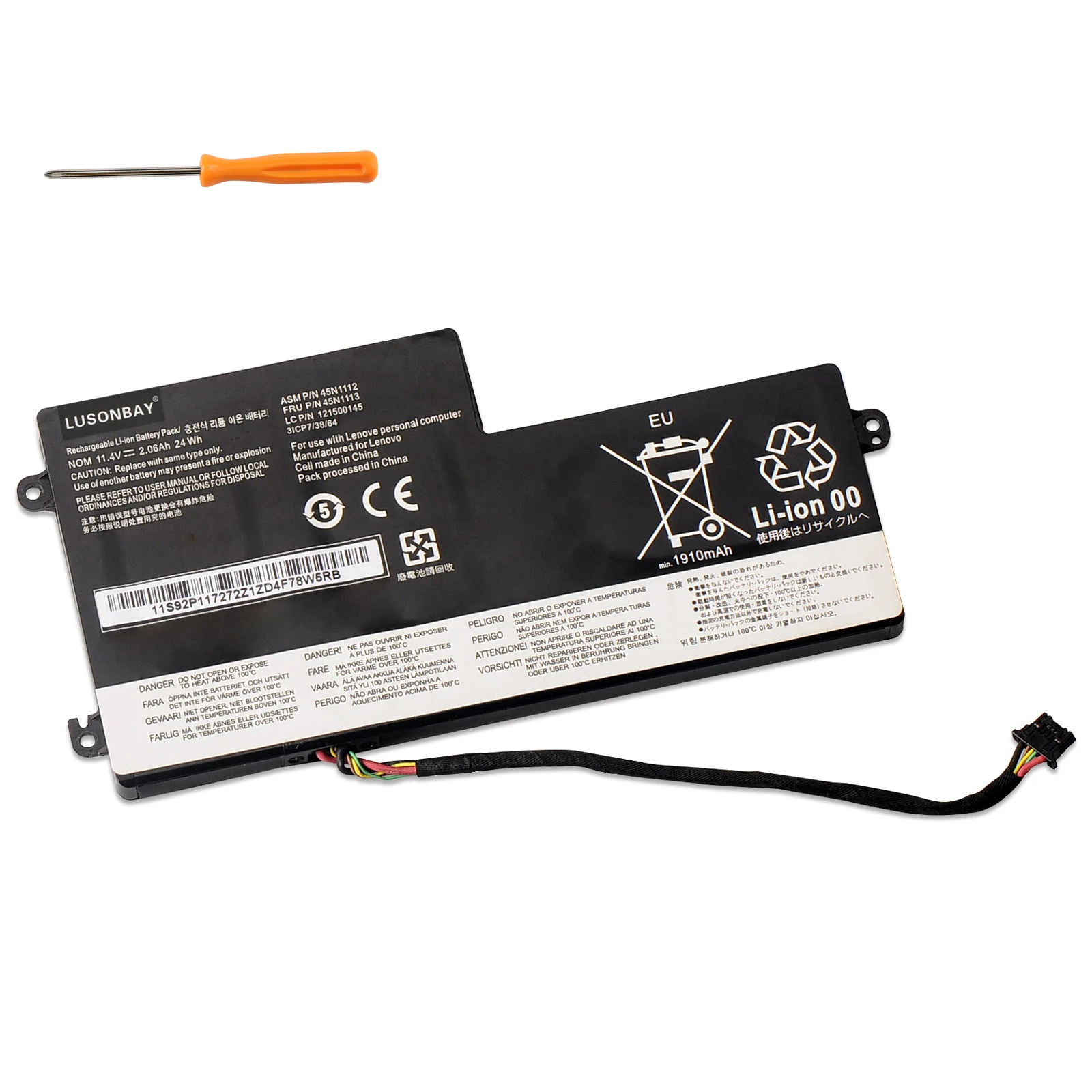 

LUNSONBAY Internal Battery 45N1110 45N1111 45N1112 For Lenovo ThinkPad X240 X240S X230S X250 X260 X270 T440 T450 T450S L450S