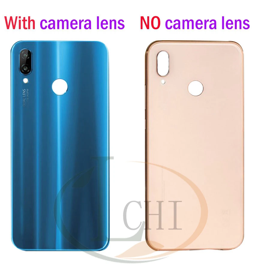 For Huawei P20 Lite battery cover Door Back Huawei P20lite Battery Door Replacement Parts Nova 3e Back Cover case With lens