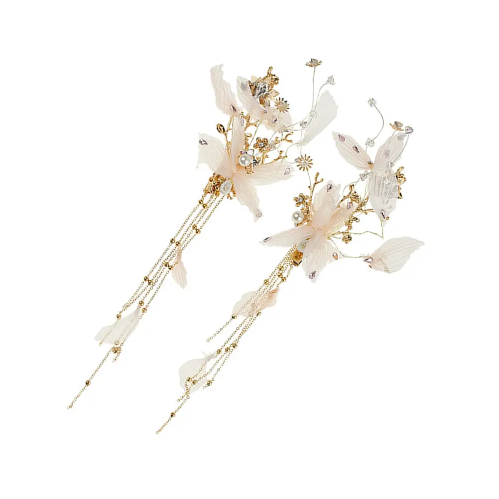 

2Pcs Chinese Style Hairpin Elegant Delicate Hair Clip for Women Daily Wear Party Engagement Headdress Hair Jewelry Decorative