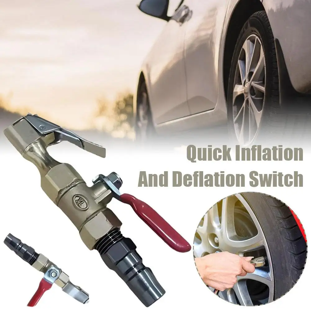 

3/2/1Pcs Quick Inflation Deflation Switch Release Blow Dust Vehicle Quickly Automobile Agricultural Using Tools Inflate Air N8K4