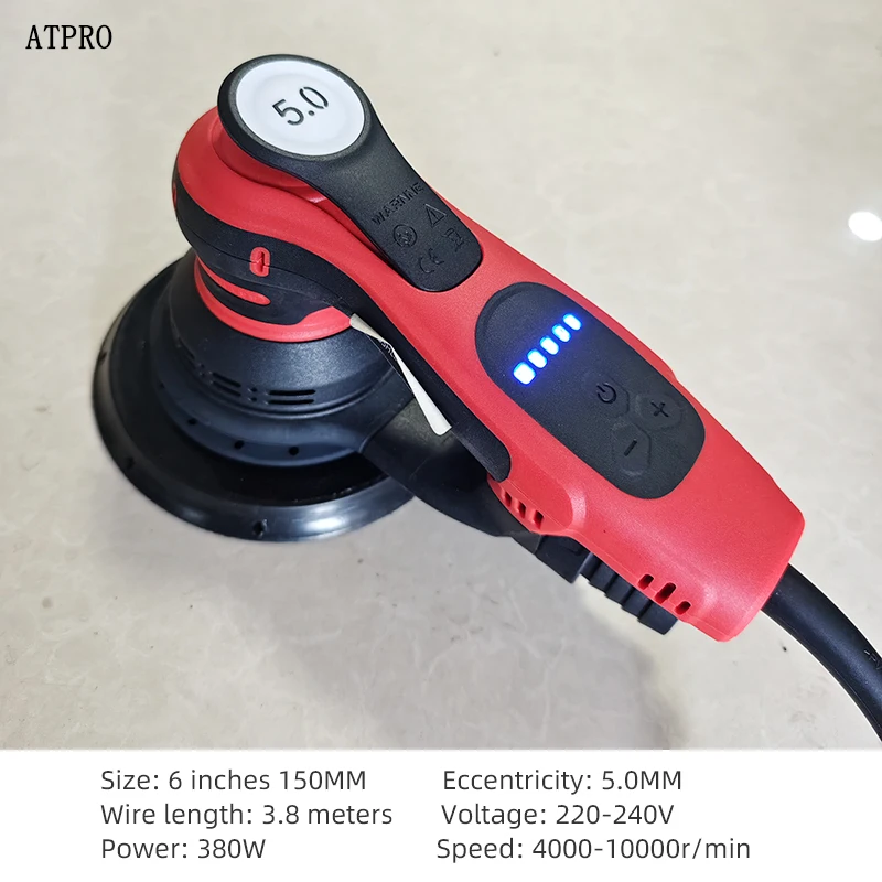 ATPRO 6 Inch 150mm Brushless Electric Sandpaper Machine Grinding Machine Grinding And Polishing Sanding Machine