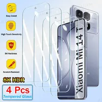 2-4Pcs Tempered Glass For Xiaomi Mi 14T 14 T Pro Screen Protectors Protective Glass Film New ds xl Iphone  camera protector Hoco