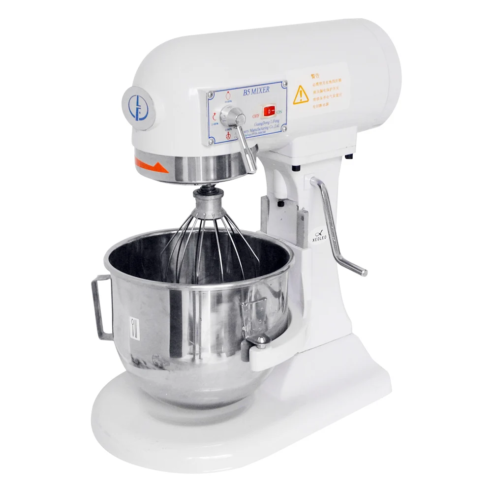 Commercial Planetary Food Mixer 5L Electric Stand Dough Maker Beater Spiral Bread Blender With Dough Hook Removable Bowl