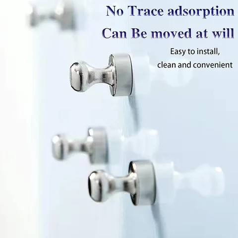 5/10 st superstarka neodymmagneter magnetiska häftstift suger häftstift stålmagnet häftstift för kylskåp whiteboard 6 best sales stiftmagnet - №6