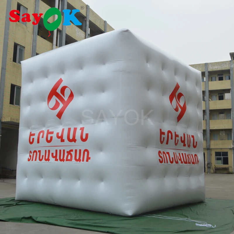 Cube Inflatable Helium Balloon With Logo Printing Inflatable Advertising Balloon Pvc Balloon For Events Festival