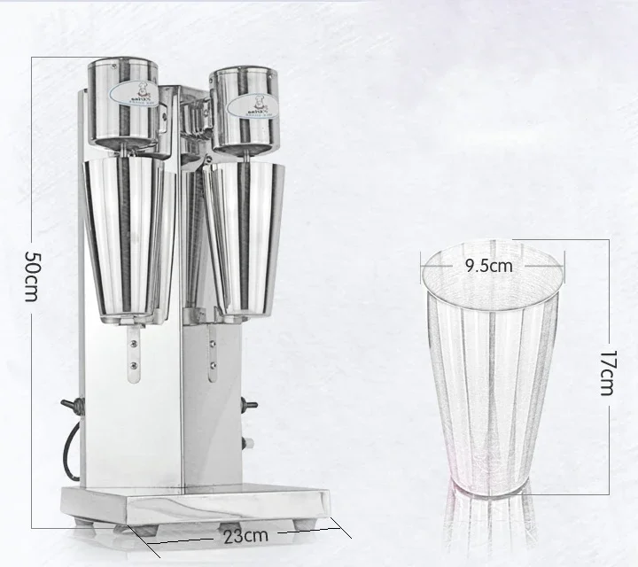 YX-02 handlowa herbata mleczna mikser podwójna głowica Milkshake maszyna mikser do drinków Blender mleko Shaker mleko Bubble maszyna do mieszania