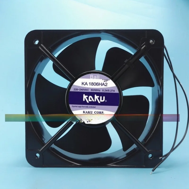 Y+1 PCS BATTERY Fan KA1806HA2 AC 220V-240V 18060 18CM 2 WIRE Aluminum frame *tn