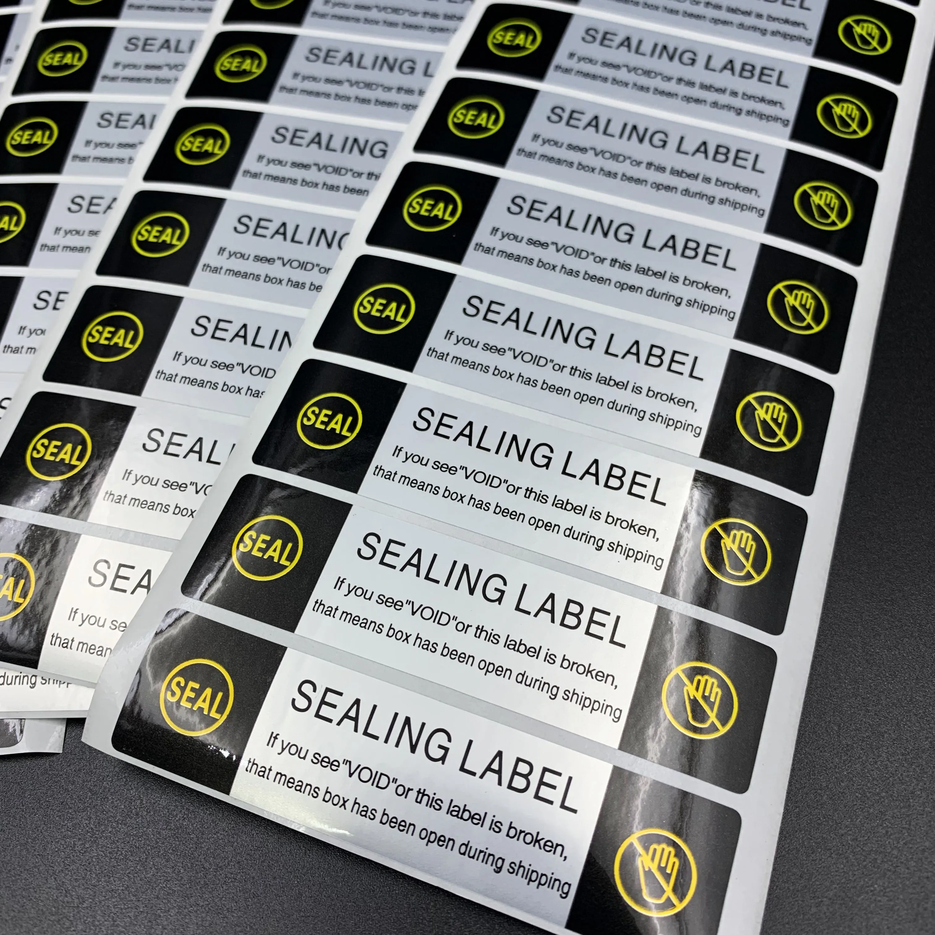 50 قطعة/100 قطعة باطلة مشرق الفضة الشحن ختم ملصقات للتسمية ، مقاوم للماء ملصقات أمنية مقاومة للعبث للجرة ، صناديق البريد