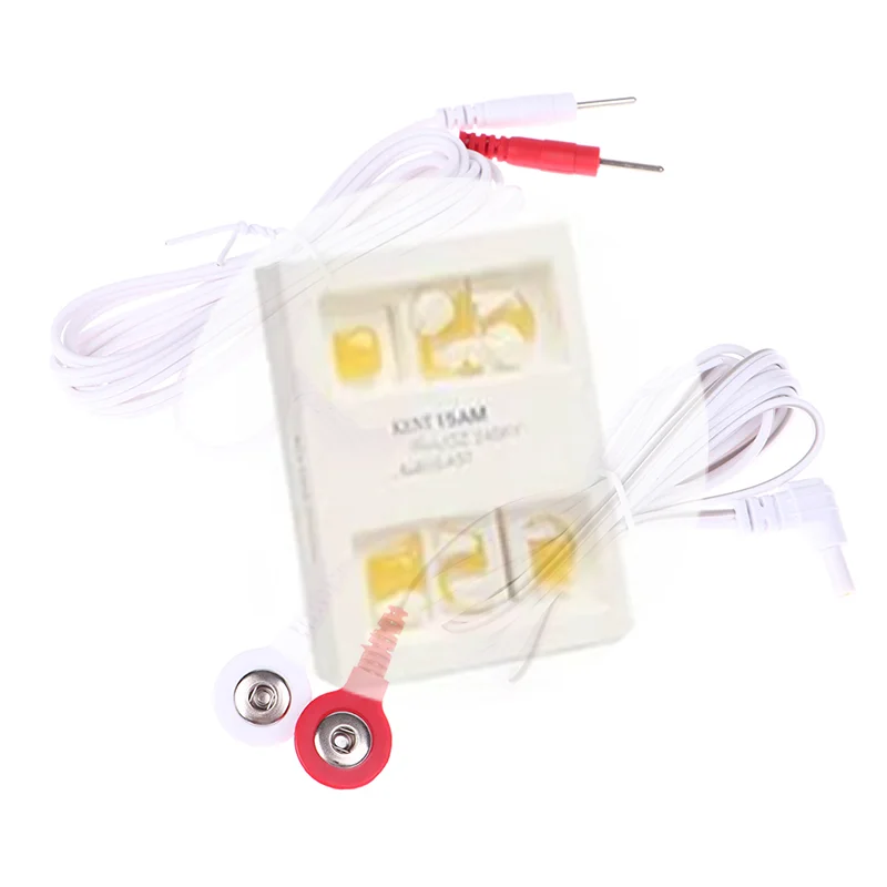 

(HS)Replacement Jack DC Head Electrode TENS Unit Lead Wires Connector Cables