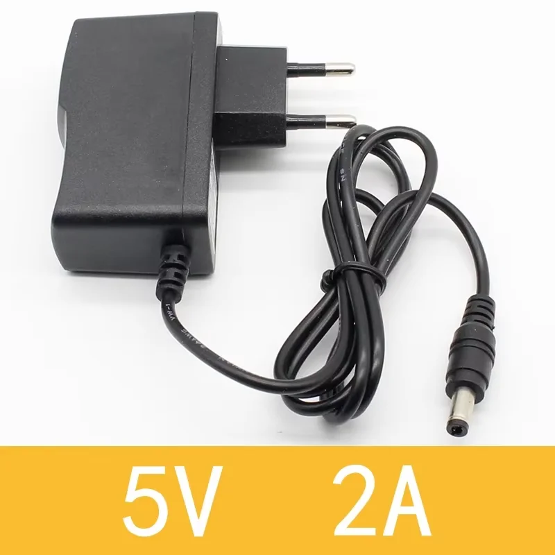 1PCS DC 5V2A Neue AC 100V-240V Konverter Adapter DC 5V 2A 2000mA Netzteil EU Stecker DC 5,5mm x 2,1mm