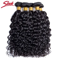 Sleek Water Bundles Human Hair Bundles 28 inches Remy Hair 1 3 4 Bundles Peruvian Weave Human Hair Extensions Deep Wave Hair