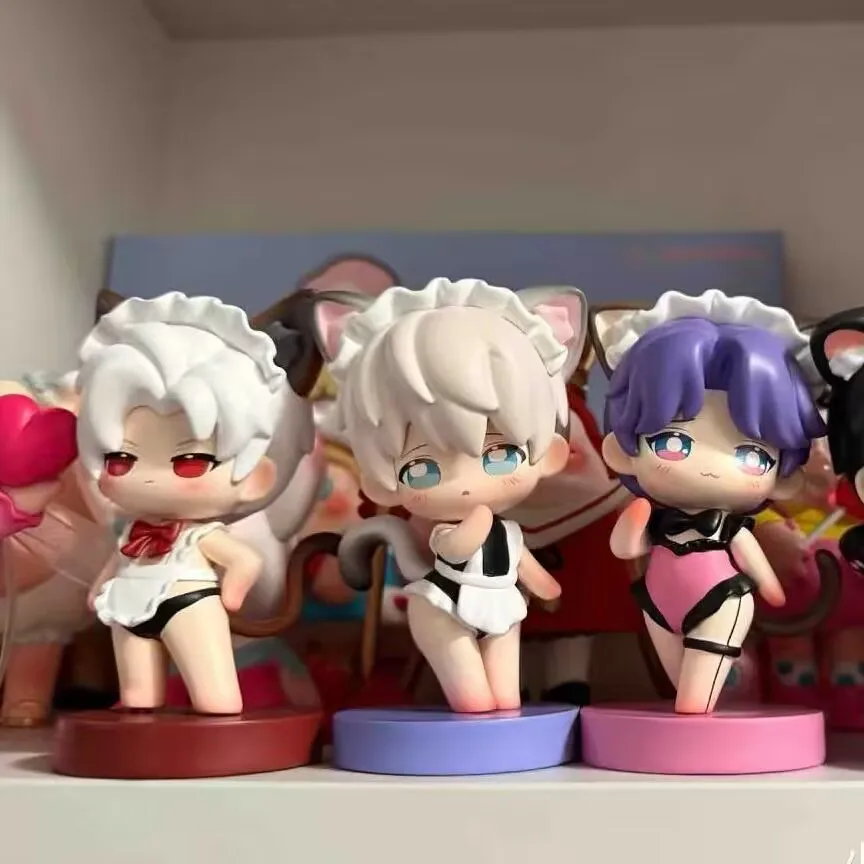 لعبة "الحب والفضاء العميق" 'لي شين، تشى يو، شين شينغوي، تشين تشي' زي خادمة تماثيل صلصال لطيفة لتزيين الطاولة وادي