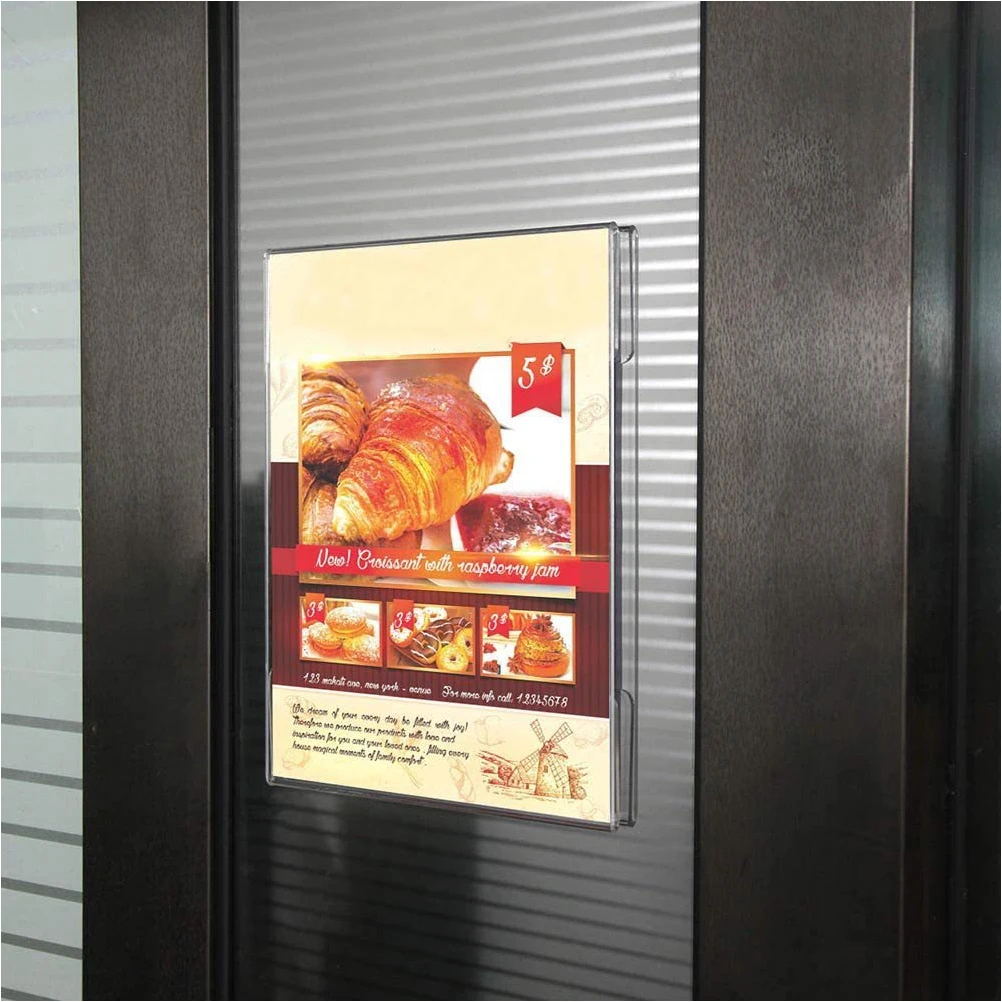 

6pcs Acrylic Price Tag Holders Clear Stand Display Frames for Table Numbers Signage Trade Show Menu Document Exhibitions